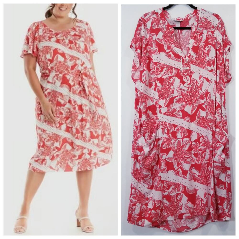 ESTELLE Floral Shift Dress with Pockets
